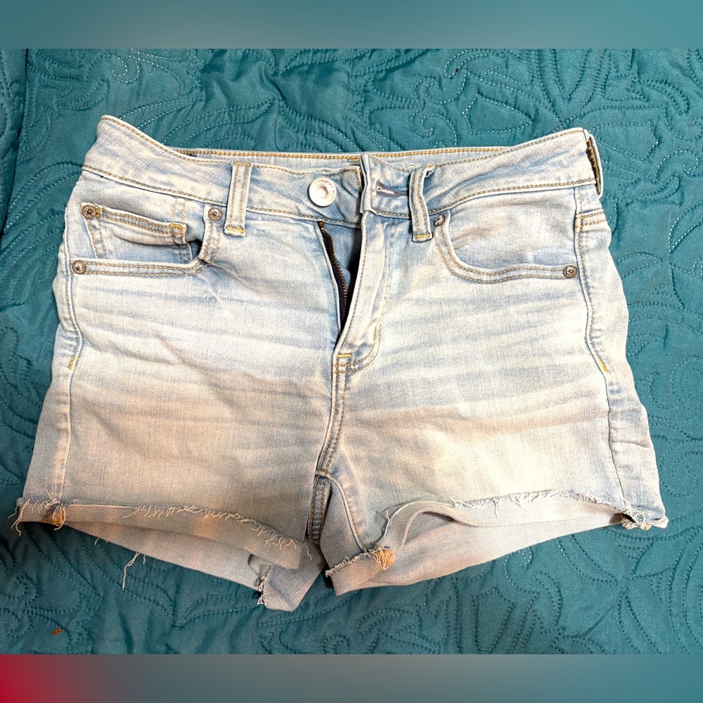 American Eagle Light Blue Denim Shorts